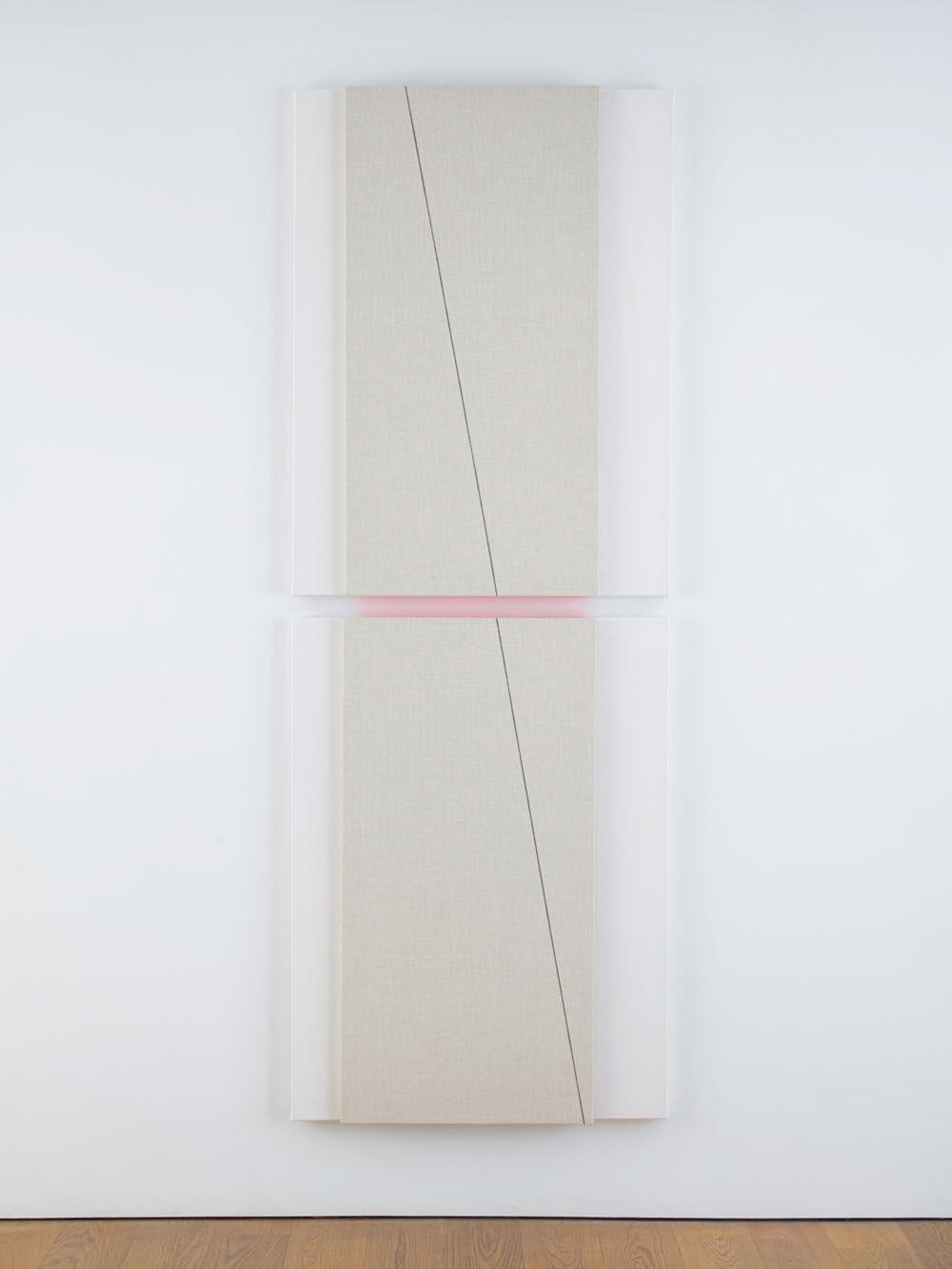  Vertical into Crescendo (light), 2014 --&nbsp;Acoustic absorber panel and acrylic paint on canvas 2 parts: 48 x 36 inches each, 98.25 x 36 inches overall 