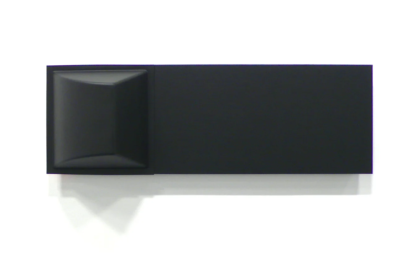 Diffuse with Undertone --acoustic diffuser, acrylic paint on canvas, 12 x 24 inches. 2011