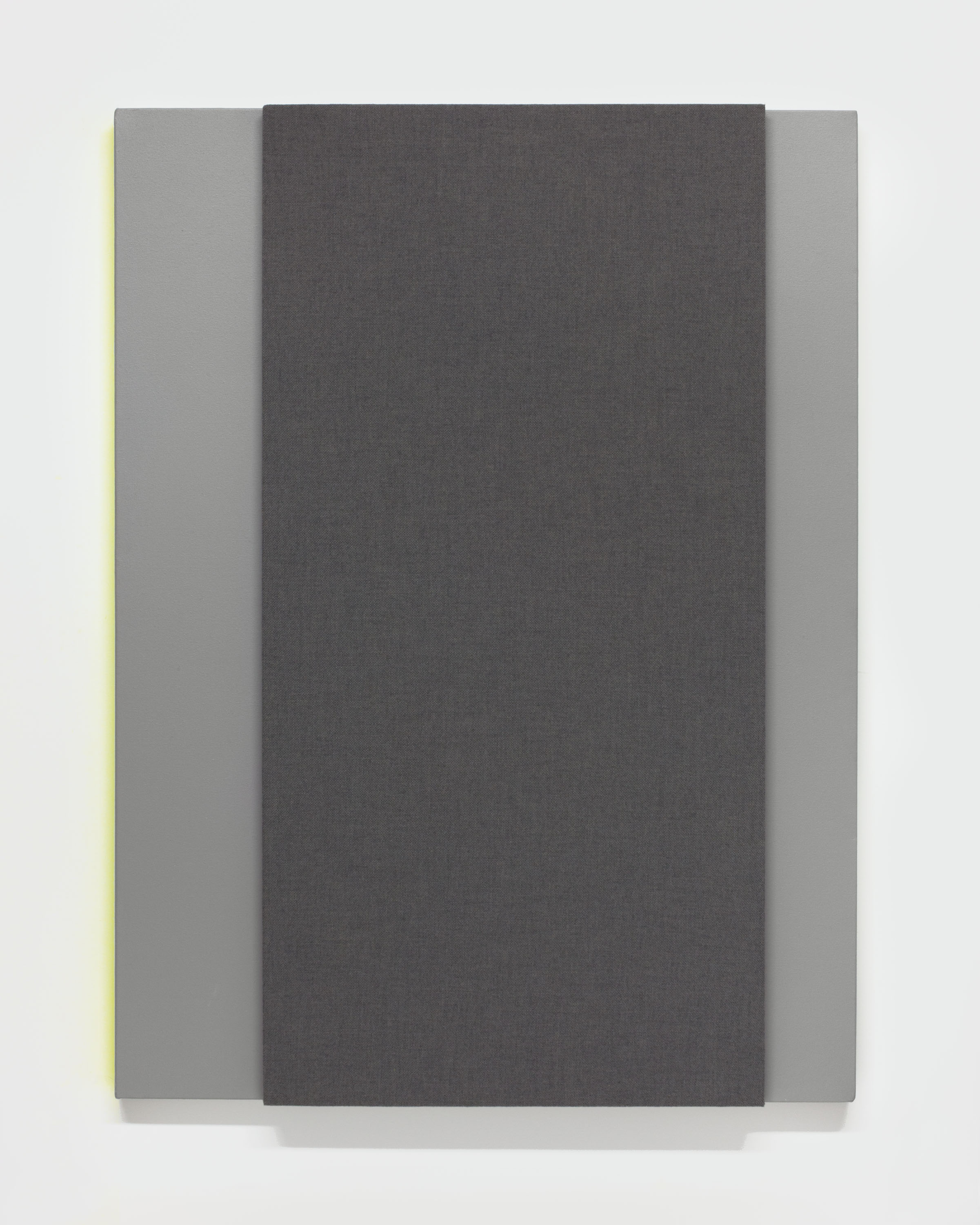  Dark Gray with Left Resonance, 2014--Acoustic absorber panel and acrylic paint on canvas, 36 x 48 inches each 