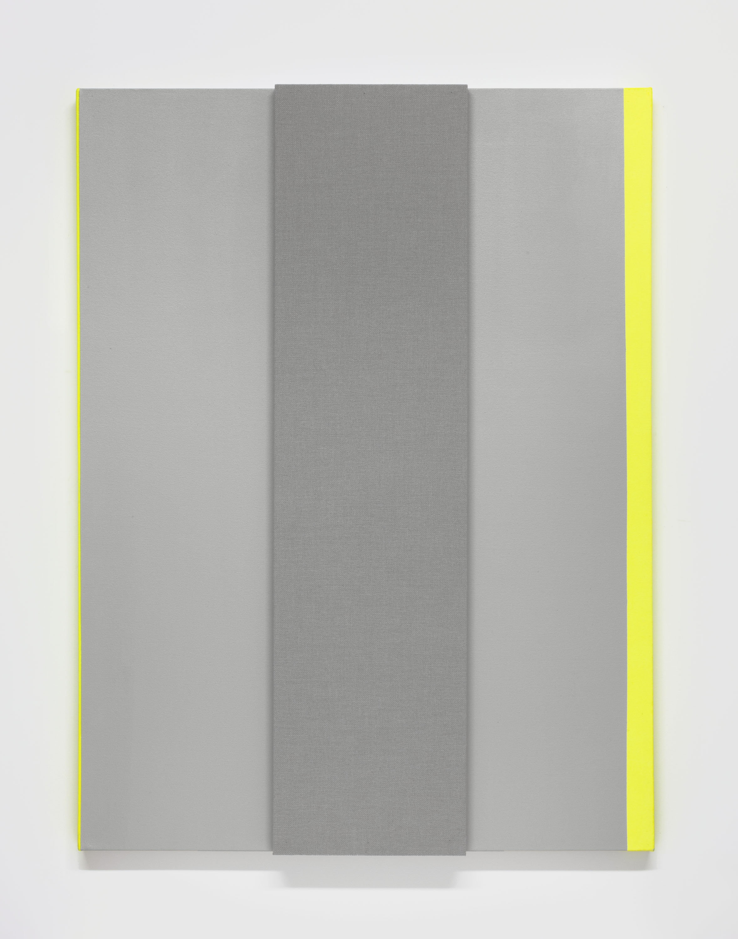  &nbsp;Light Gray with Bright Note #1 --&nbsp;Acoustic absorber panel and acrylic paint on canvas, 36 x 48 inches each, 2013. 