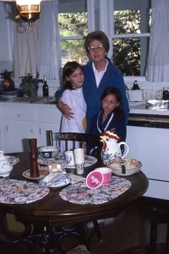 In Nana's kitchen. She always had show tunes on the radio and Tempt Tee in the fridge. 