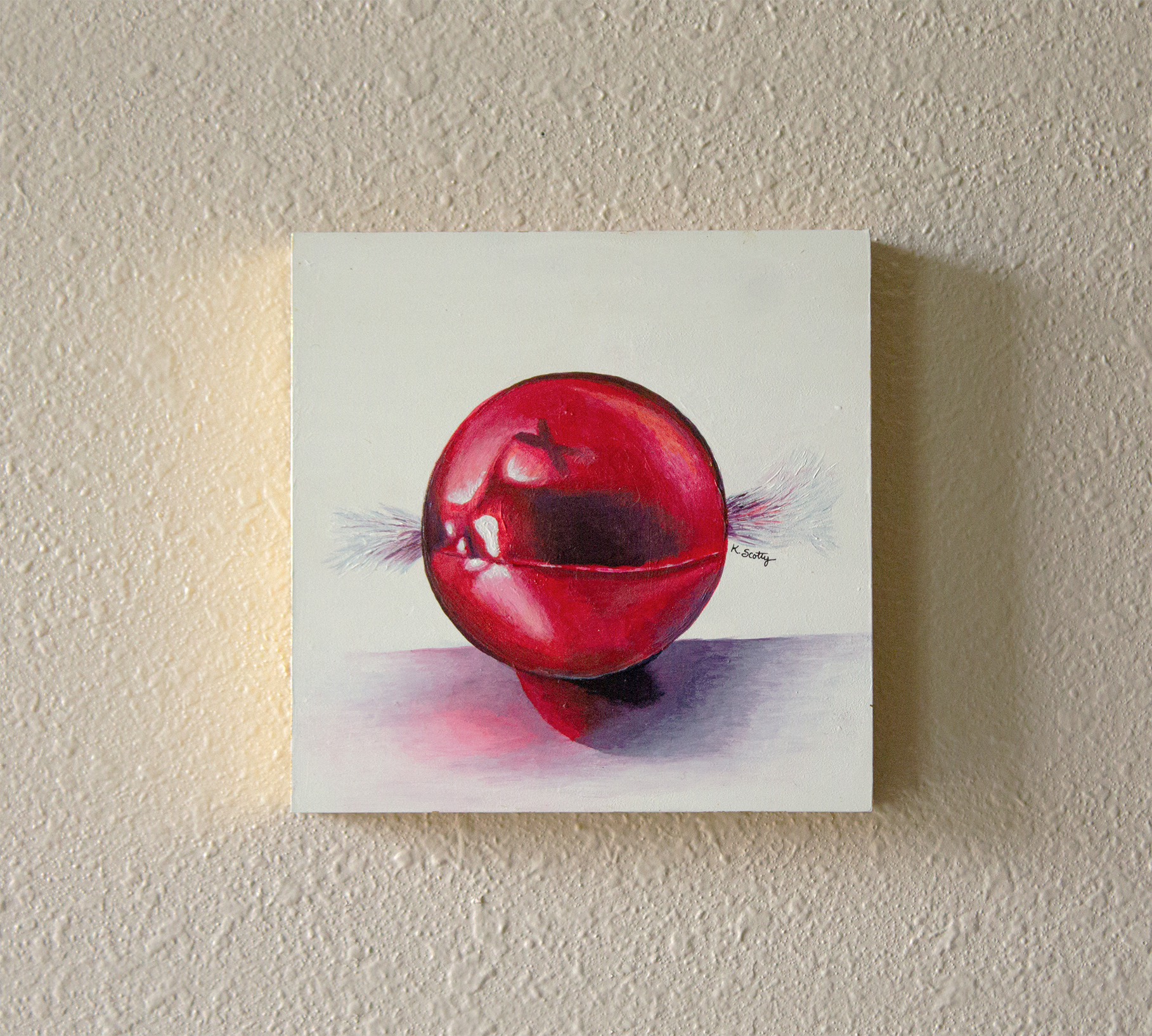 Pink Bead 1 | Acrylic + Gold Leaf on Gesso Board | 6”x6” | $200 + tax and shipping