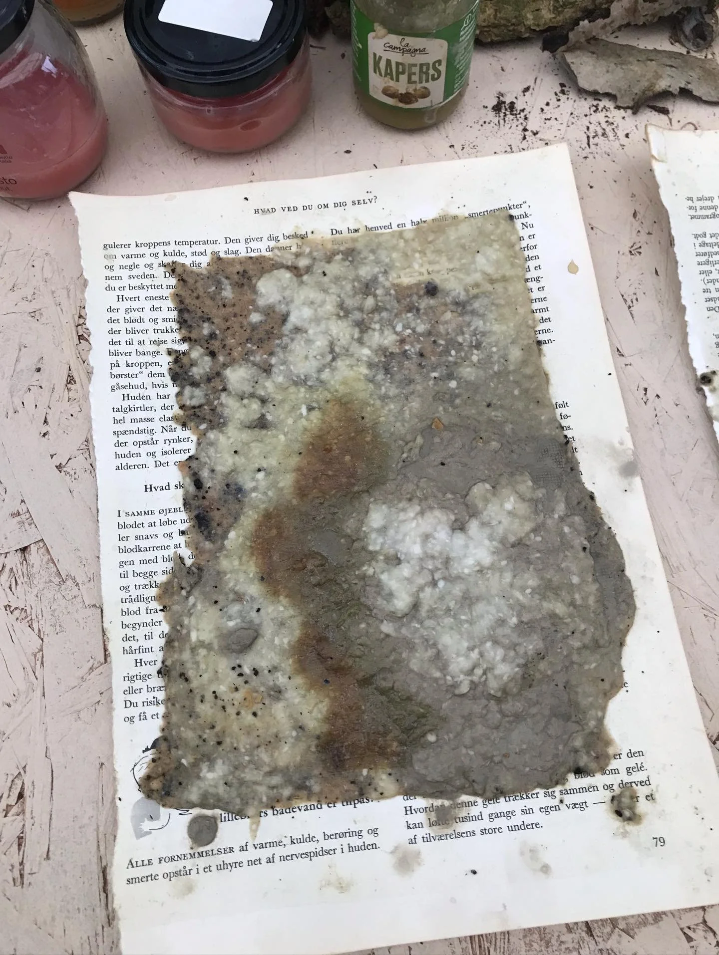 Der har v&aelig;ret gang i det lille papirv&aelig;rksted, her i weekenden🤗 Materialerne var papirpulp, ler, granat&aelig;ble og kaffegrums💫
Man kan m&aring;ske t&aelig;nke det er en lidt sk&oslash;r sammens&aelig;tning? Men jeg ville lege videre me