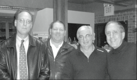 Left to right: Pelham Civic President Joe Benefico, Civic Good Neighbor Committee member Tim Curry, John DeCicco Sr., and Civic Good Neighbor Committee Chairman Rich Davidian