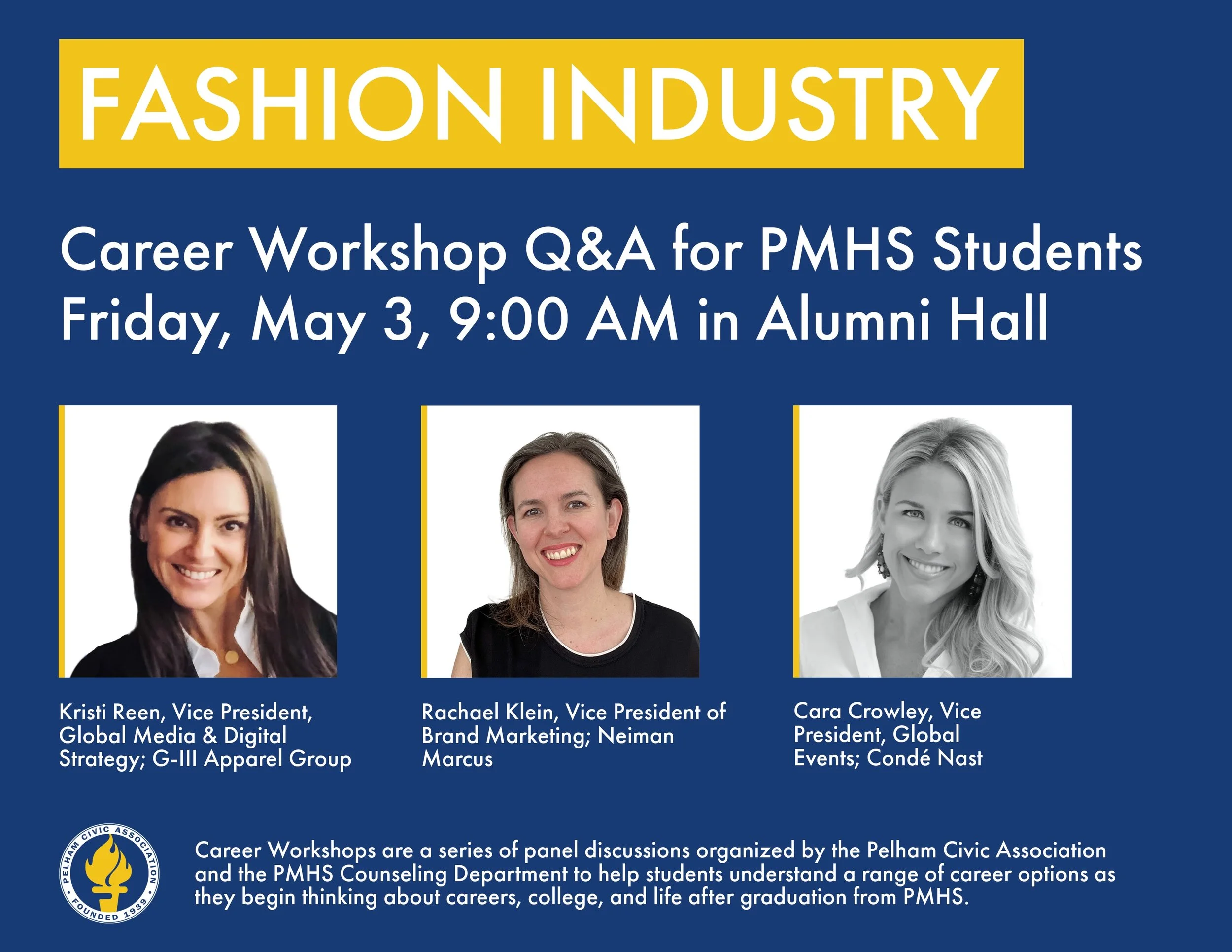 Flyer for Fashion Industry workshop