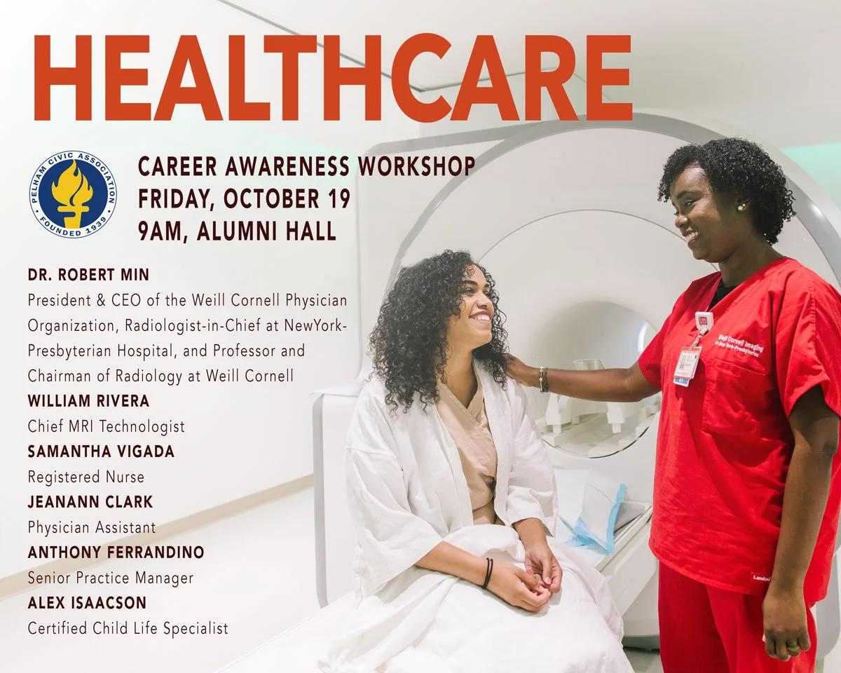 Flyer for Healthcare career workshop