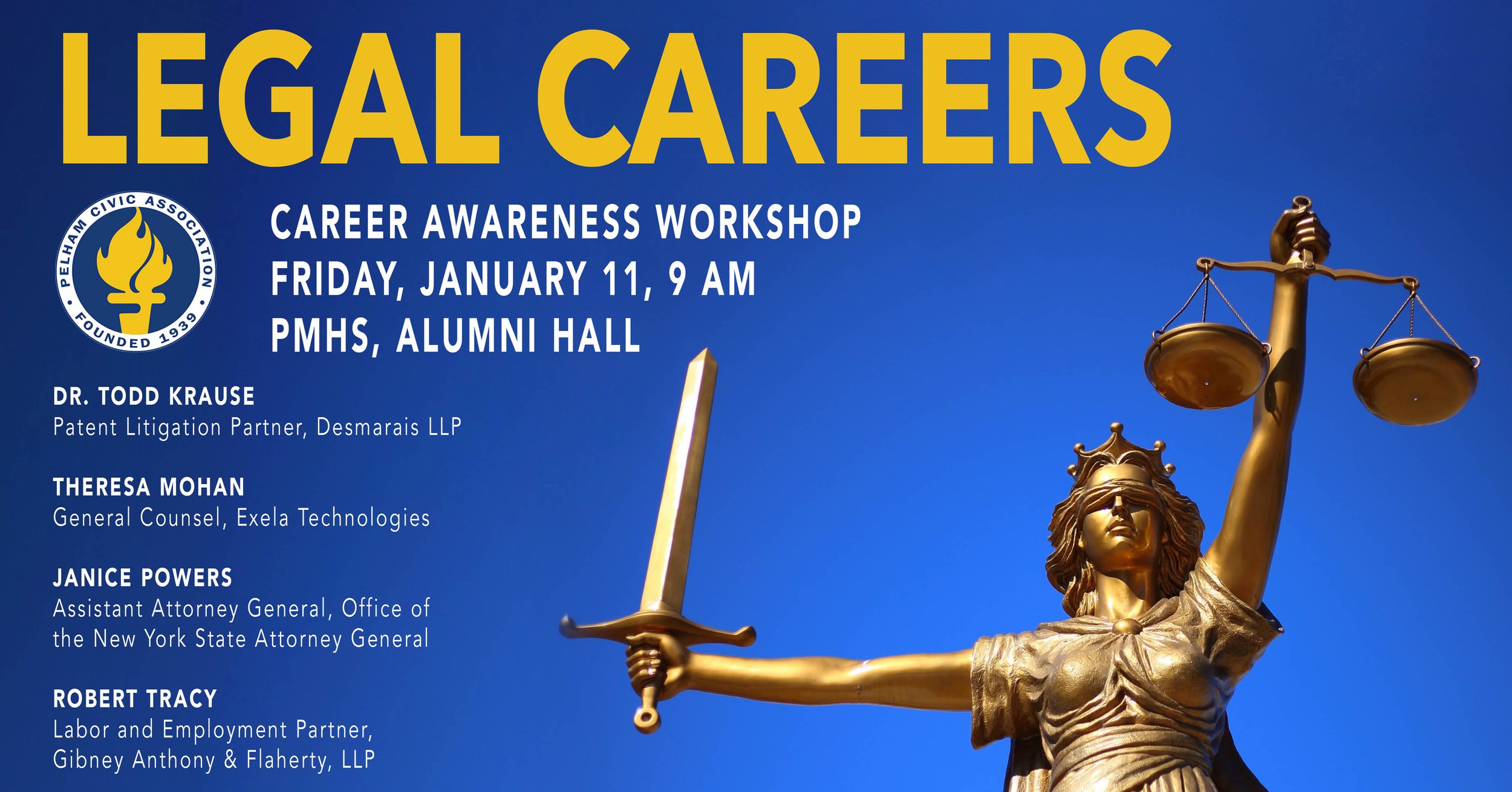 Flyer for Legal Careers workshop