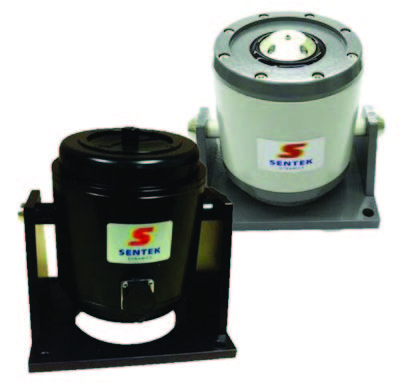 Two typical permanent magnet shakers, an MS Series on the left and a VT Series on the right.