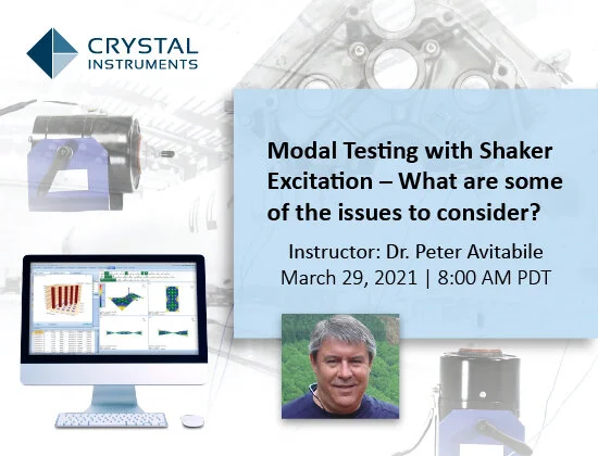 Modal Testing with Shaker Excitation – What are some of the issues to consider? Webinar featuring Dr. Peter Avitabile