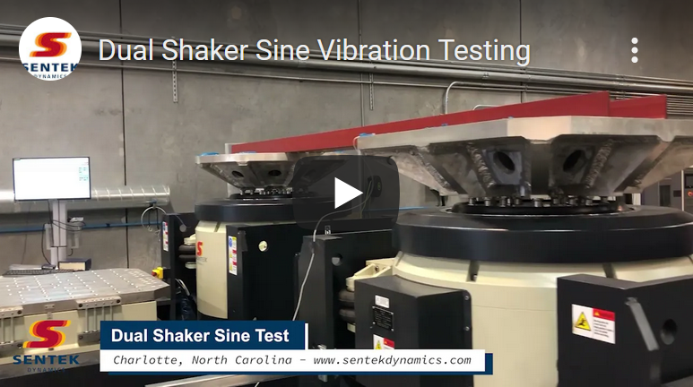 Dual Shaker Sine Vibration Testing at Sentek Dynamics Lab in Charlotte, NC
