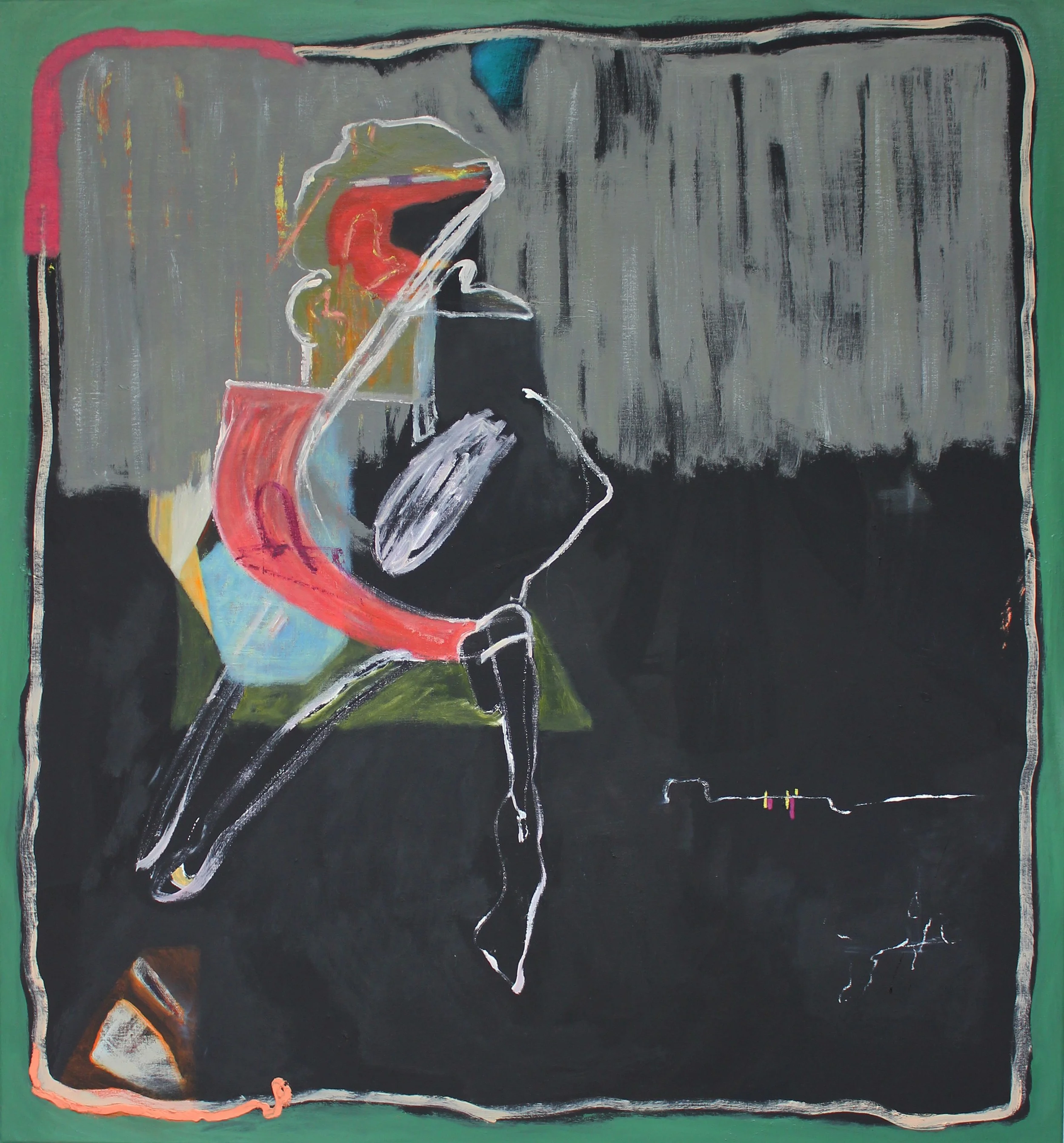 Sarah Dwyer, "Potrero," 2015, oil on linen, 142 x 132 cm