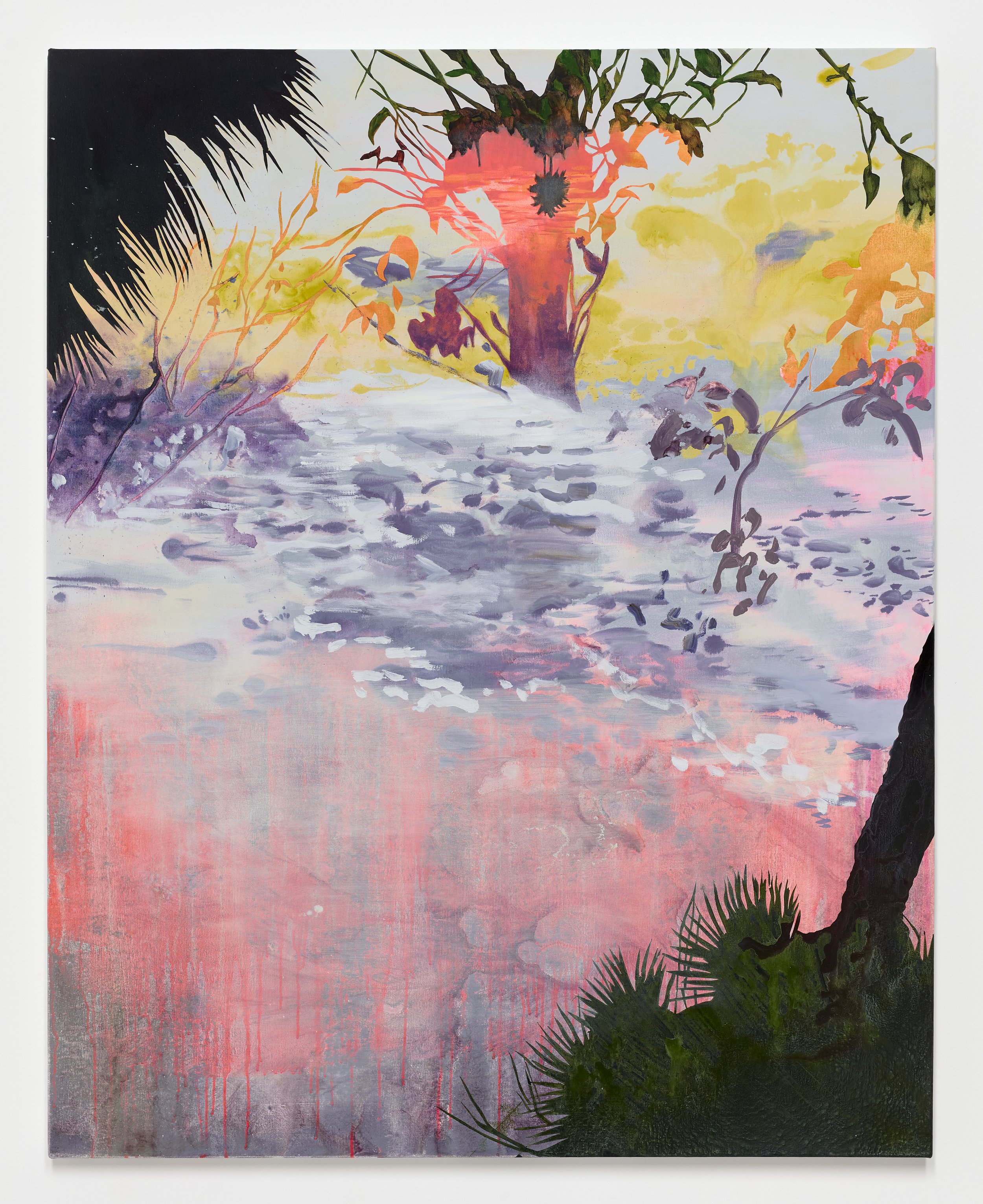   Eva Struble,   Cordillera , 2024. Oil and acrylic on canvas, 60 x 40 in. 