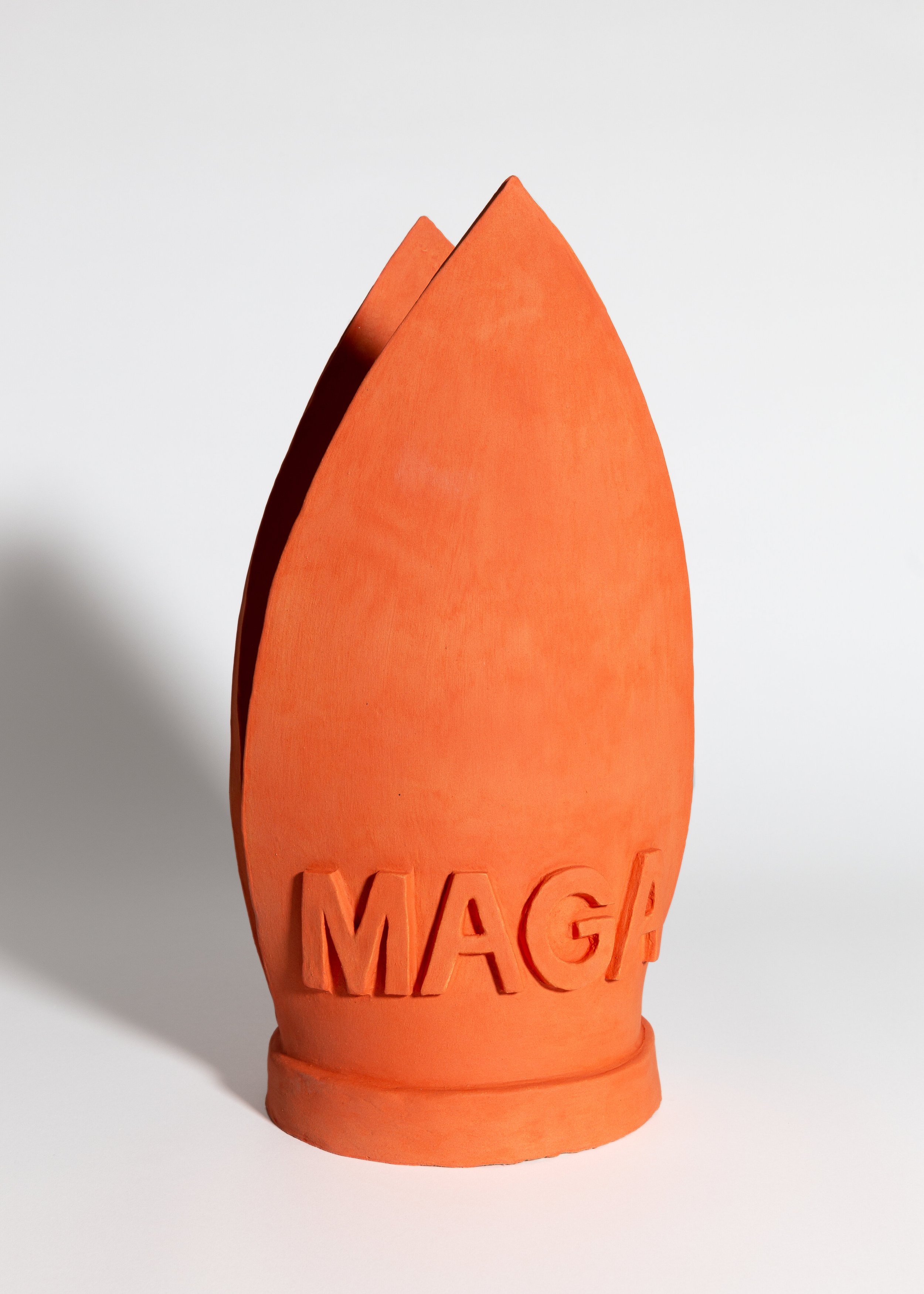   Richard Ibghy &amp; Marilou Lemmens,   Pope for Trump , 2021. Ceramic, 16 x 12 x 12 in. 