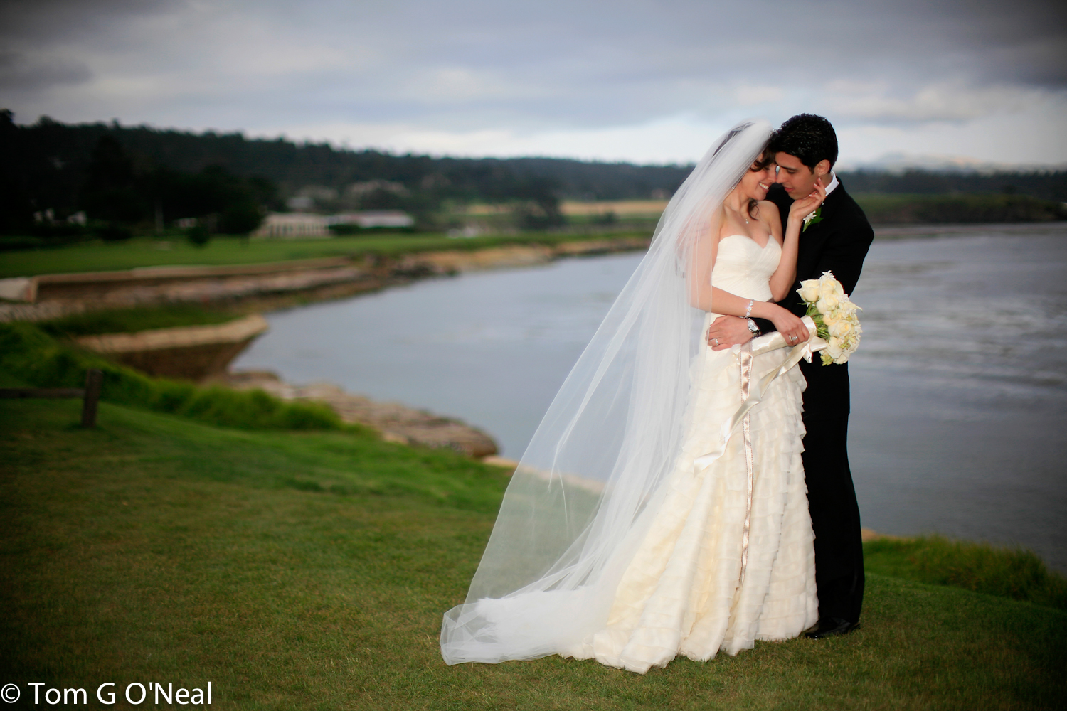 A moment right after the ceremony on the 18th hole 