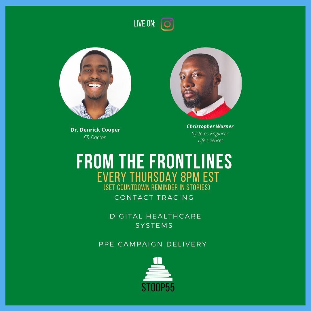 We&rsquo;re LIVE this evening for another episode of FROM THE FRONTLINES Topic: Contact Tracing and Healthcare Systems. Special Guest: Systems Engineer/Life Sciences Christopher Warner @christophwarner