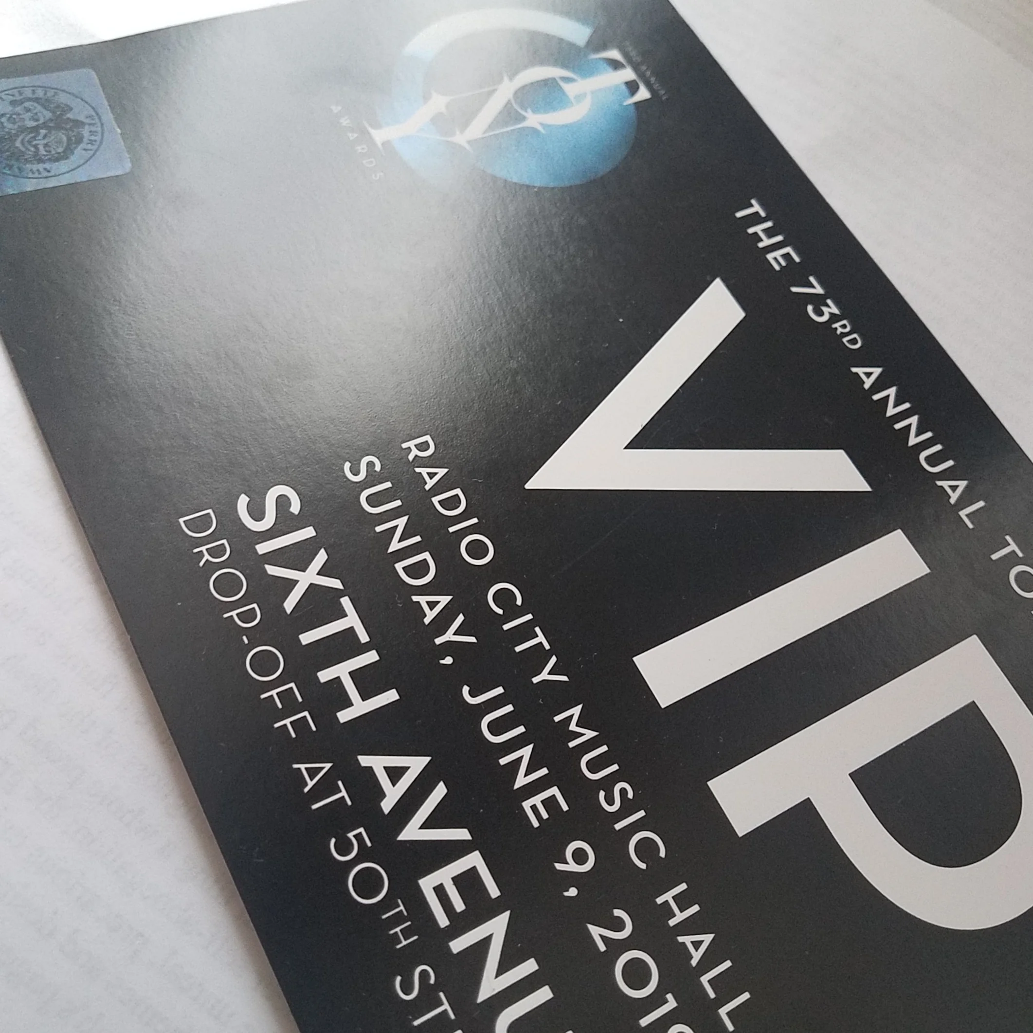 2019 TONY AWARDS VIP Pass