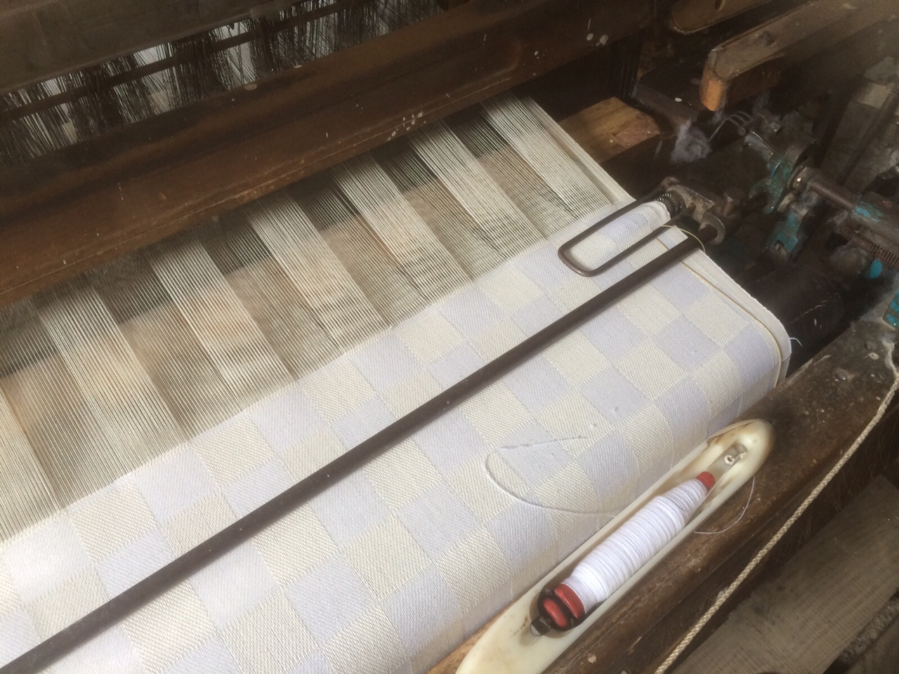 Checker throw in Ivory/White.