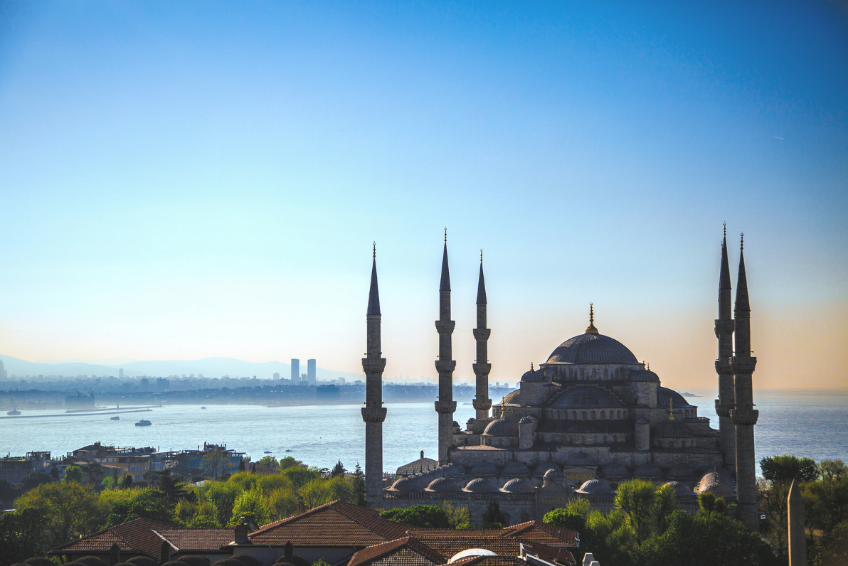 Istanbul's Sultan Ahmed Mosque, also known as the Blue Mosque overlooking the Bosphorus. Photo: Rayan M.
