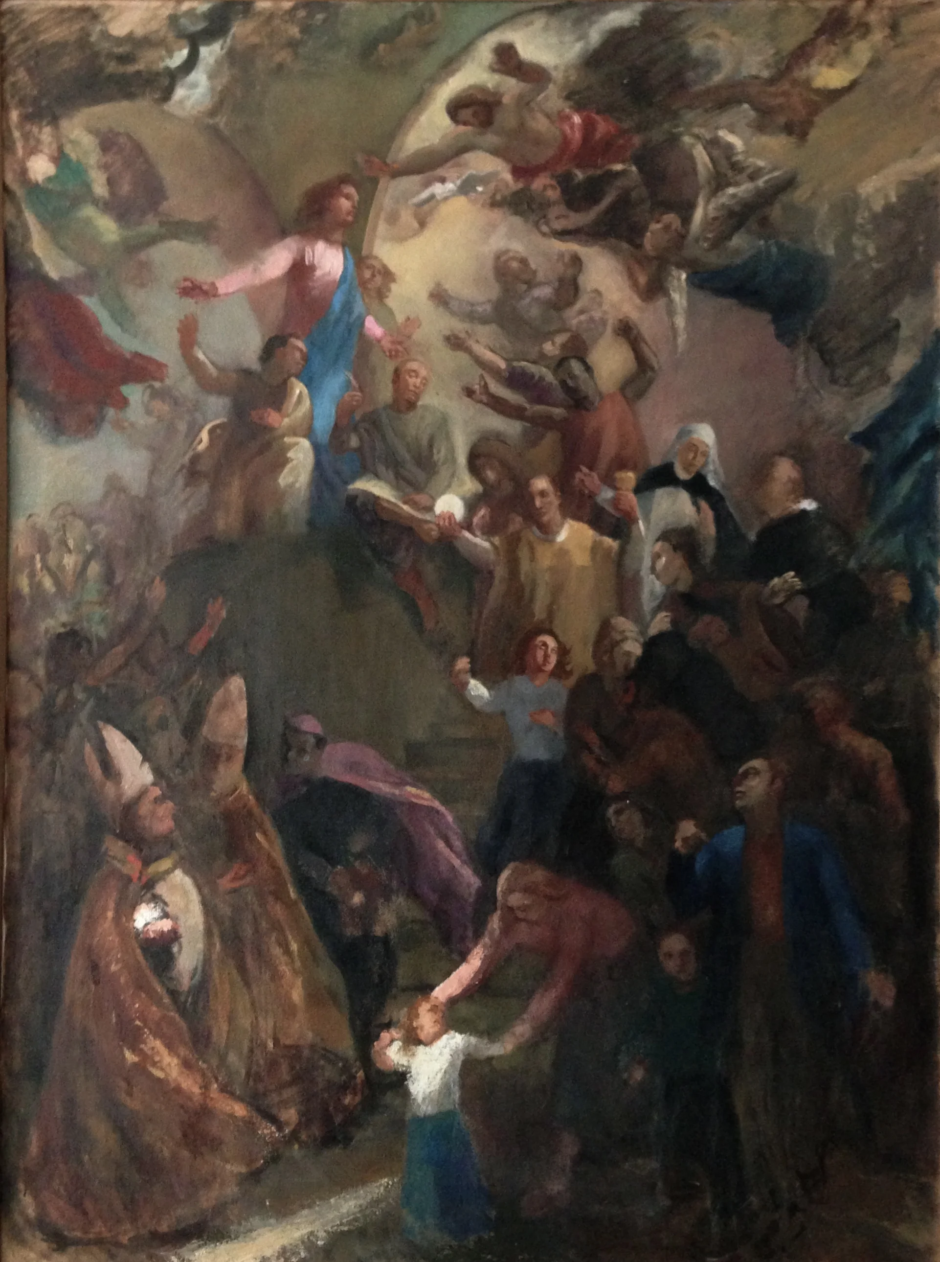 The Birth and Renewal of the Church -- modello for the mural in the Church of Saint Charles Borromeo