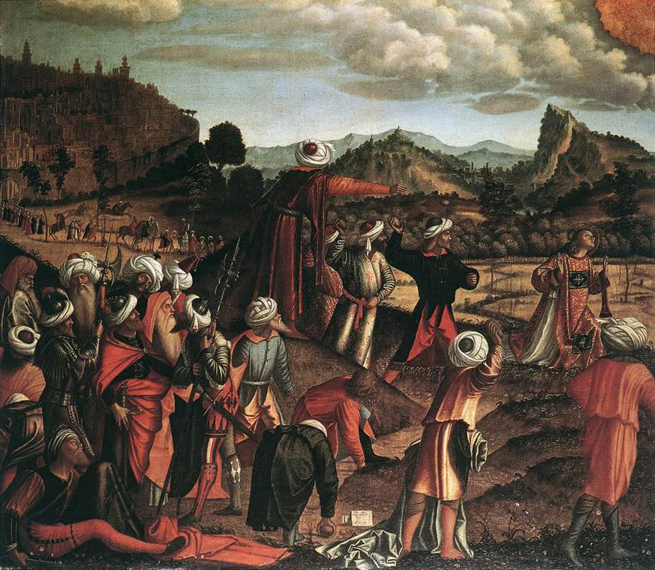 The Martyrdom of Saint Stephen, painted by Vittore Carpaccio