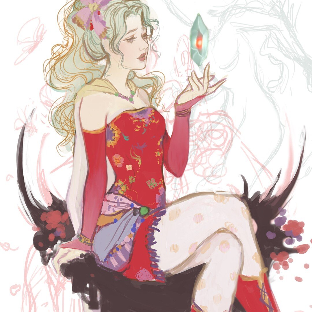 I've wanted to draw a new version of Terra Branford forever and finally decided to start it while I'm between cons/projects. FF6 has been one of my fave Final Fantasy games for a long time and she has one of my favorite character designs. I decided t