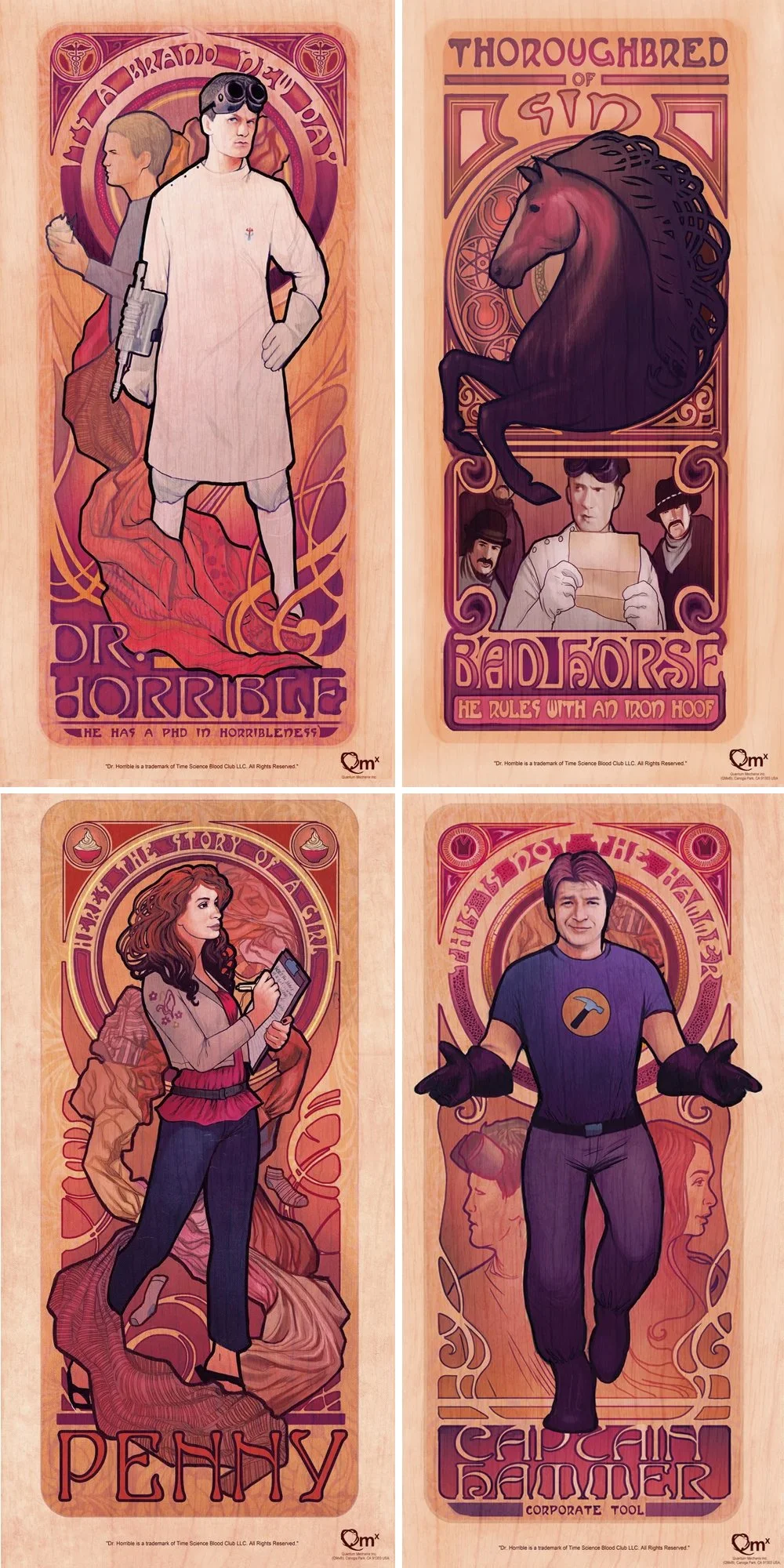 Dr. Horrible's Sing-a-Long Blog Poster Set - QMX (2012)