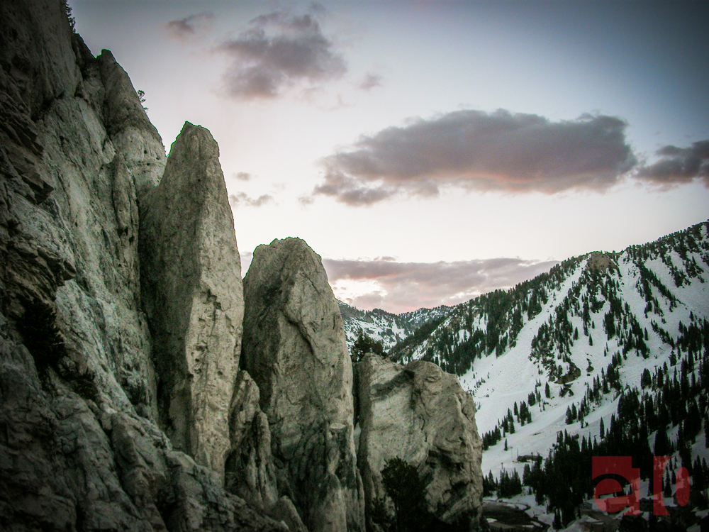 The Hell Gate Towers at the top of Little Cottonwood Canyon, UT.