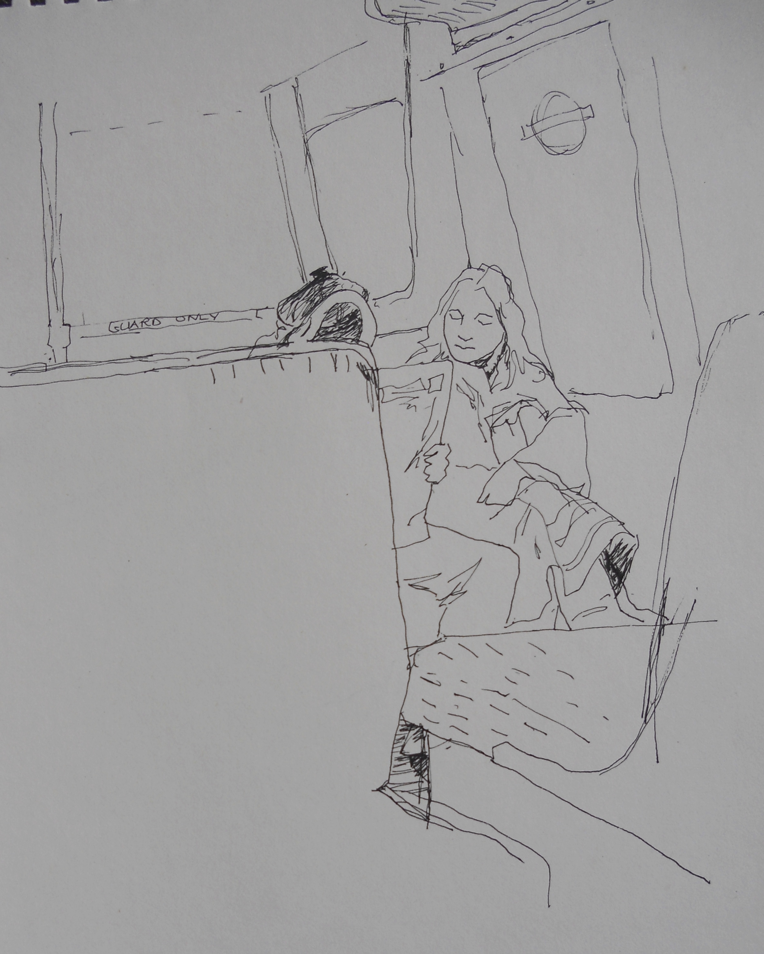 drawing on the tube, London
