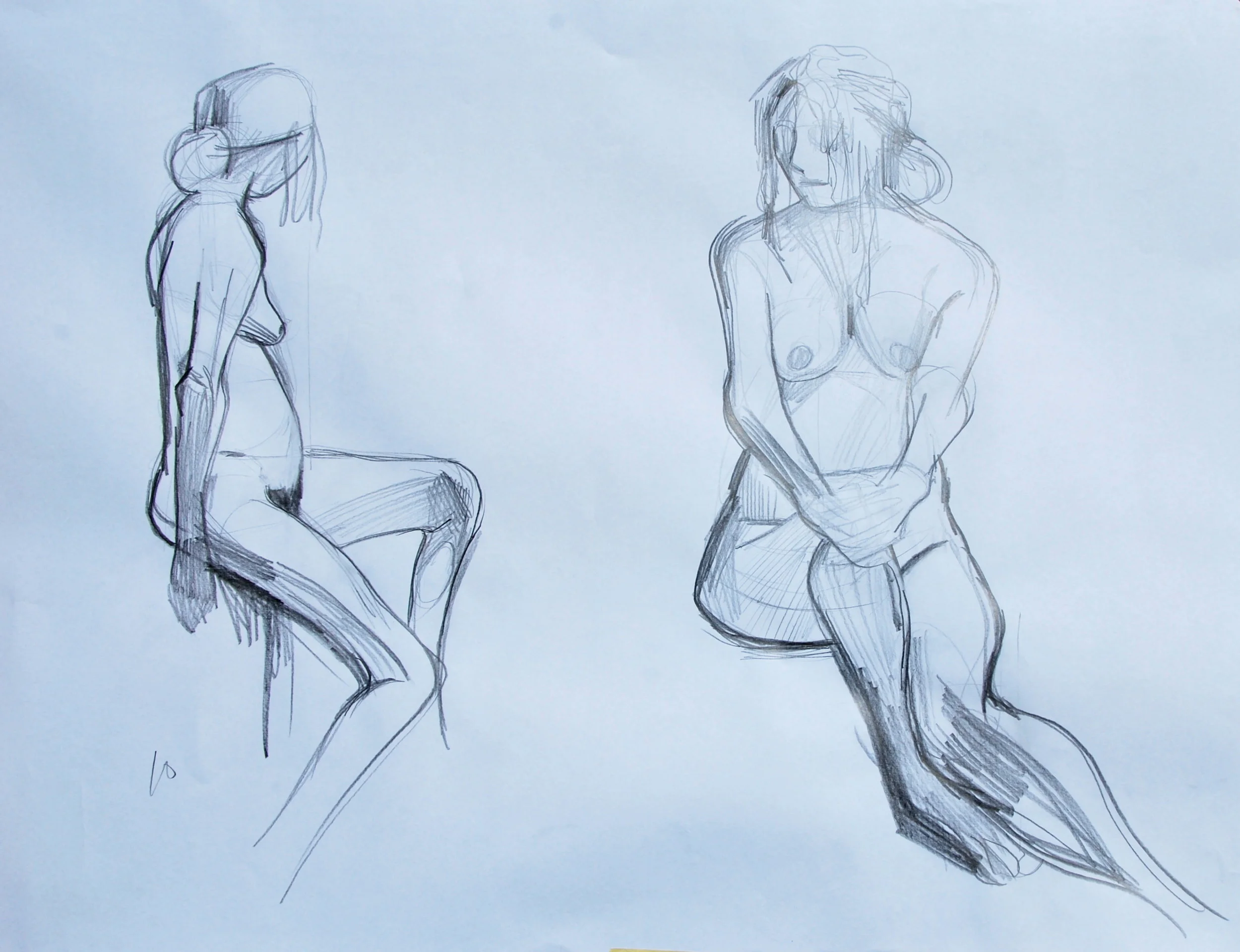 Leo 2019 Opunake. Life drawing group. 