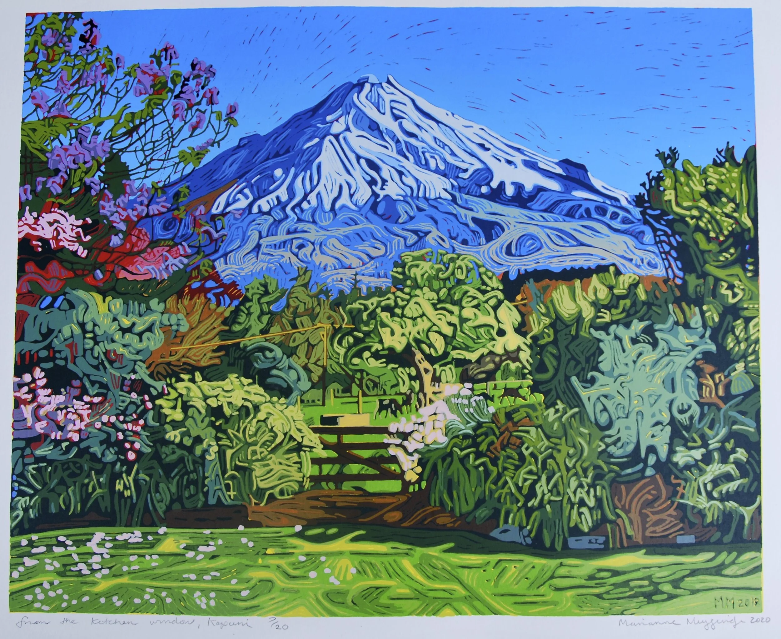 Digital Print : "From the kitchen window, Kapuni "  