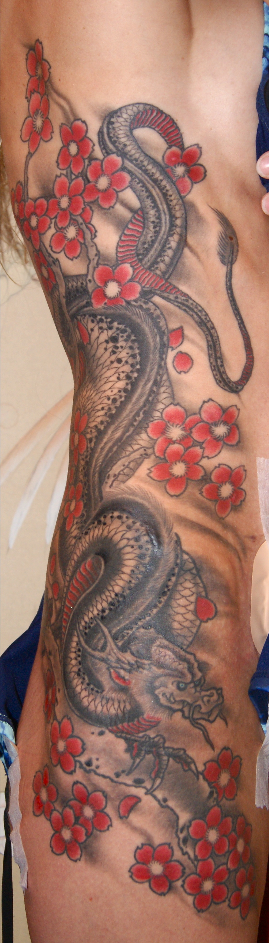 Dragon Sidepiece Tattoo 1