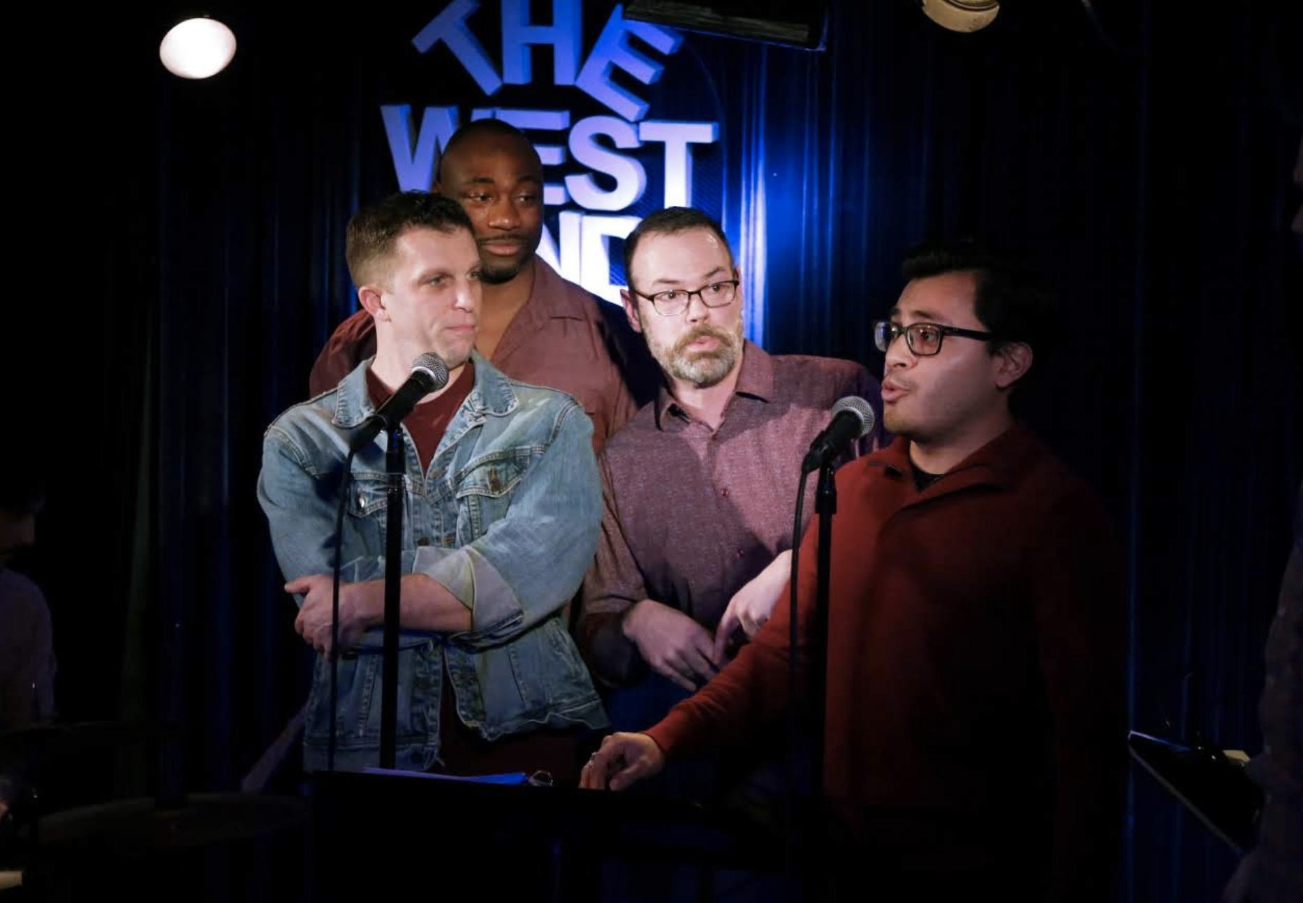 THOMAS WITH HIS hEDGEPIG “TEAMMATES” IN the “never doubt i love” cabaret (photo by basil rodericks)