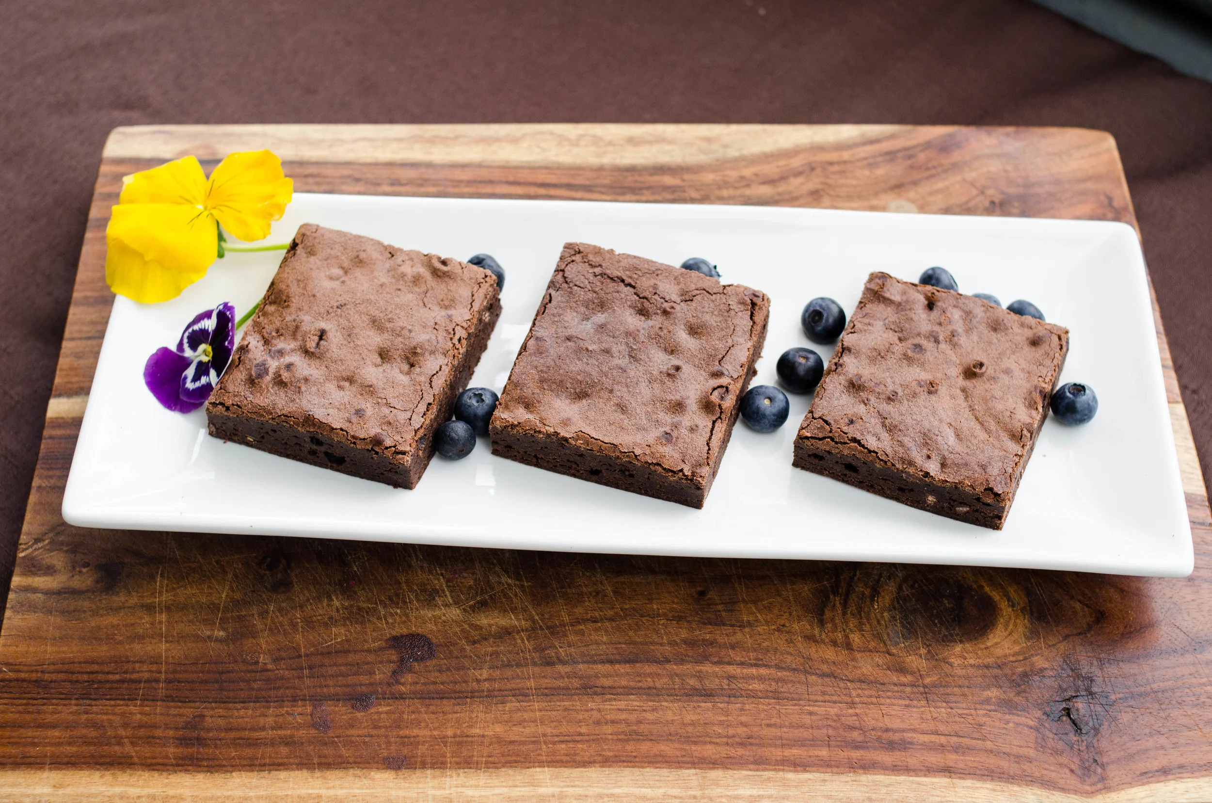 (3) All Natural Chocolate Brownies