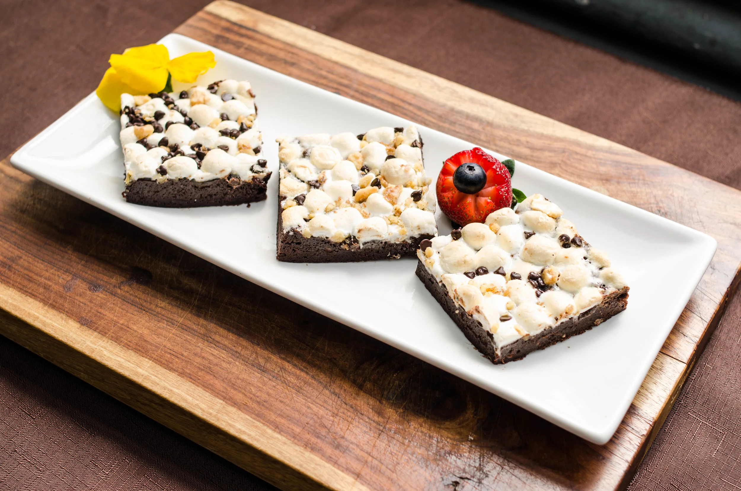 (3) All Natural Rocky Road Chocolate Brownies