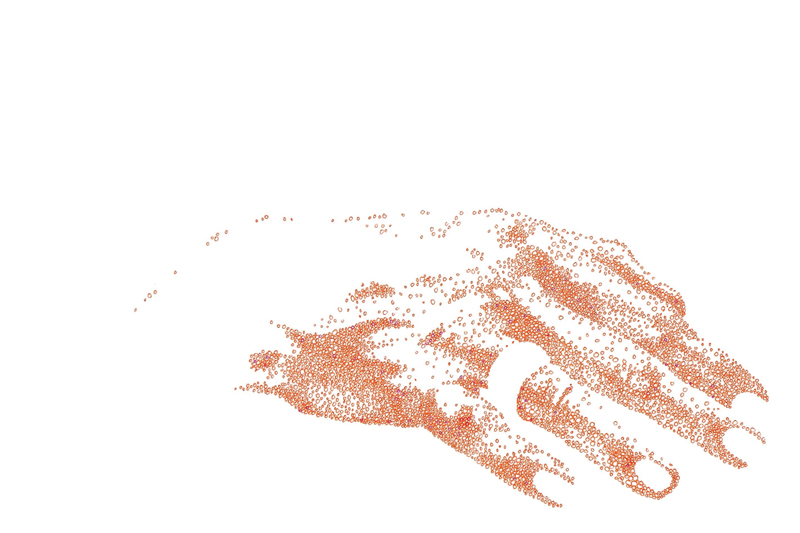 hand in orange