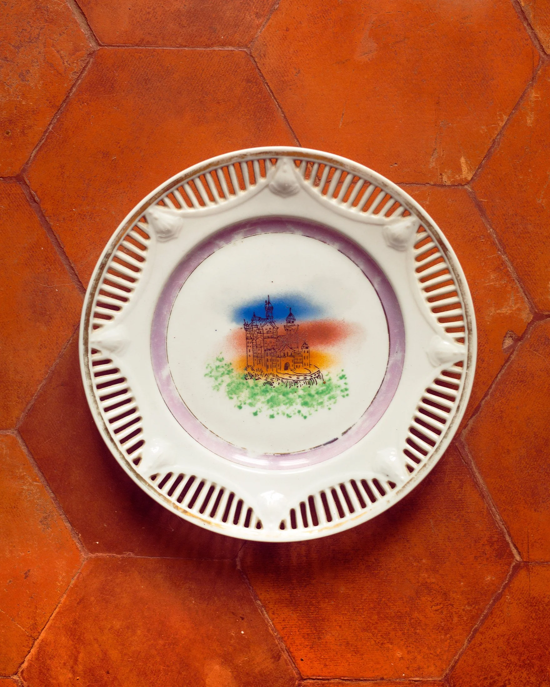 Cutwork Castle Plate