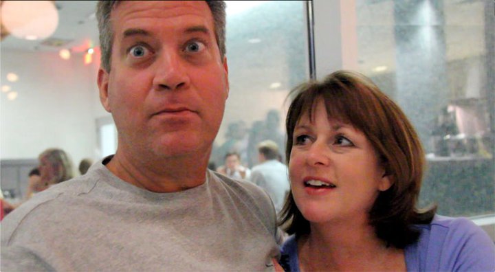 Tom, our trusty accountant, and my sweet spouse, and me.