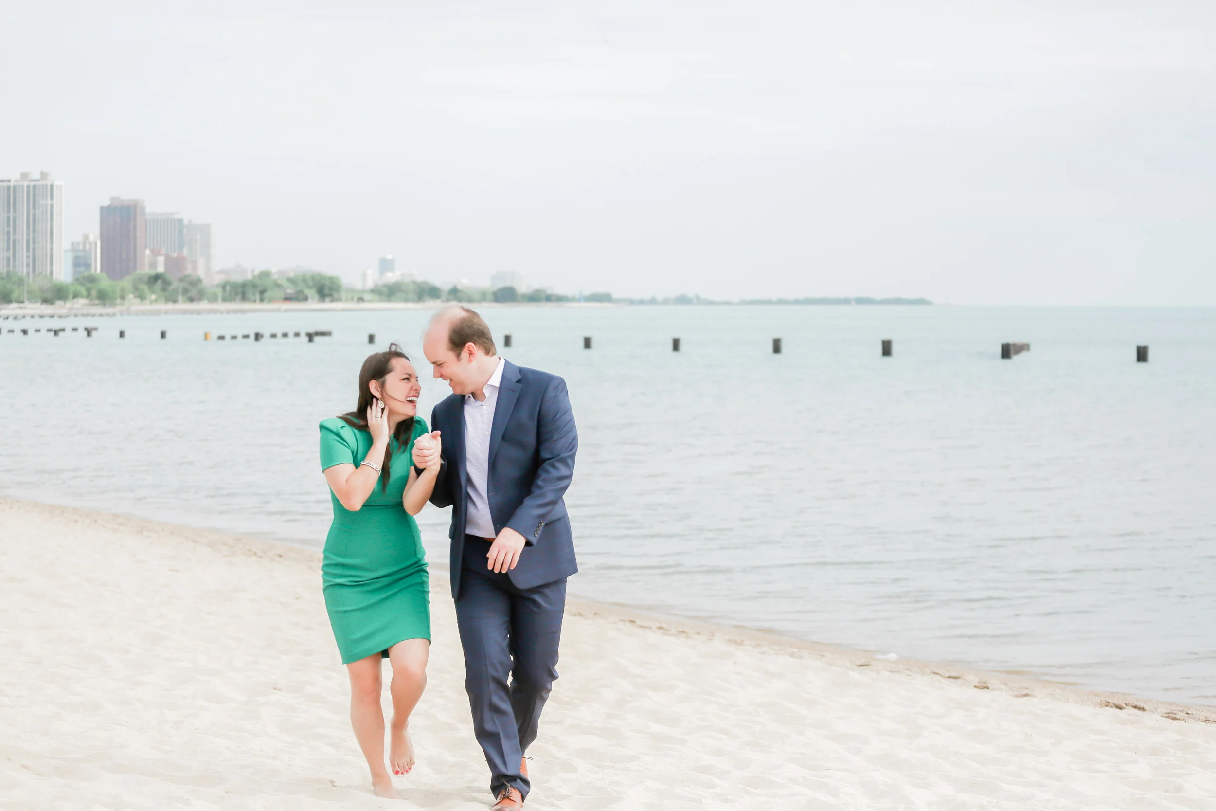 Jen &amp; Tony's North Ave Beach Engagement Session