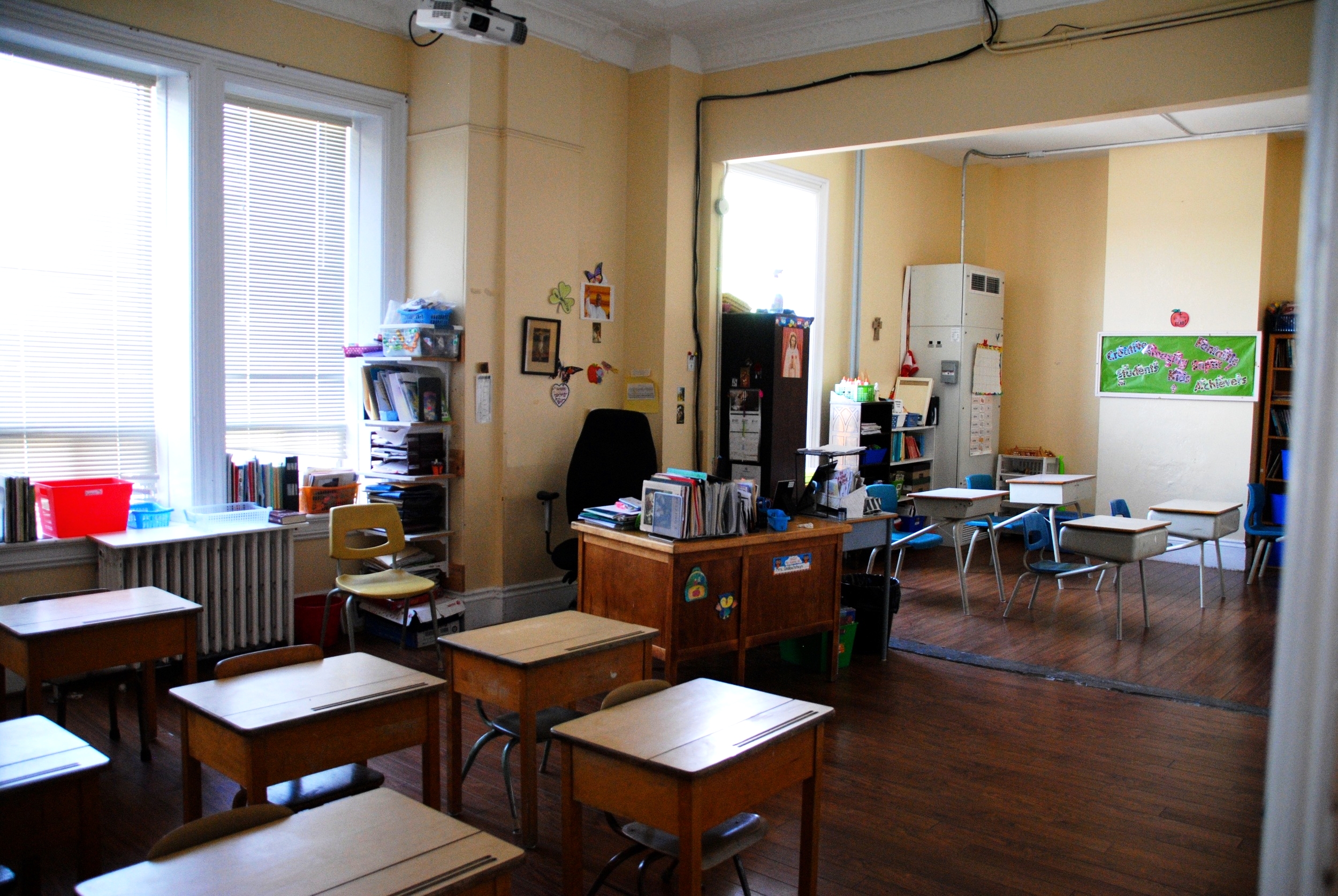 Our cozy classrooms are often what parents fall in love with during tours of the school - the classroom atmosphere creates a space of comfort for students while maintaining a call to high academic standards at each grade level.