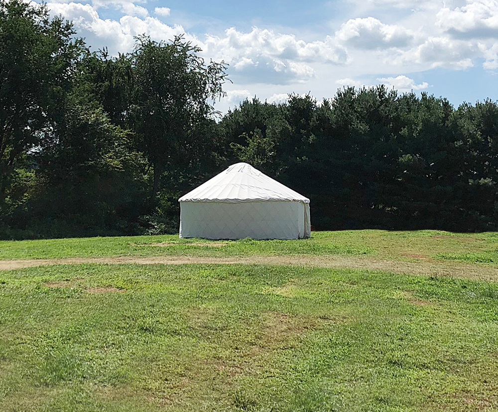 Yurt in a field 