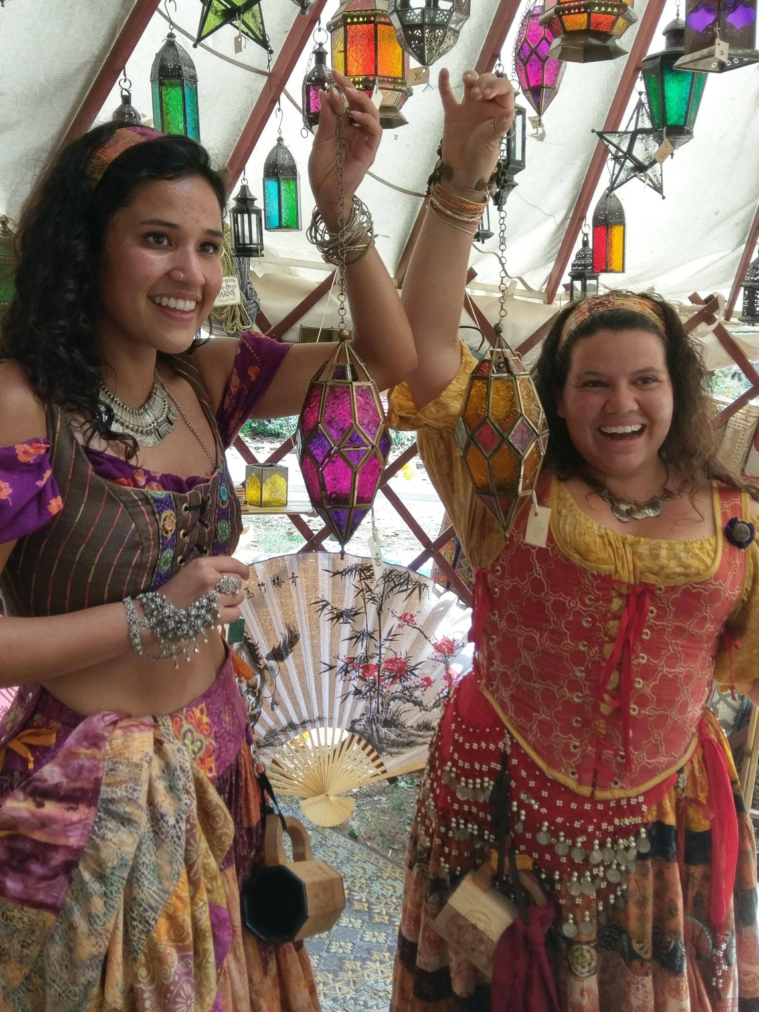 A scene in our shop yurt