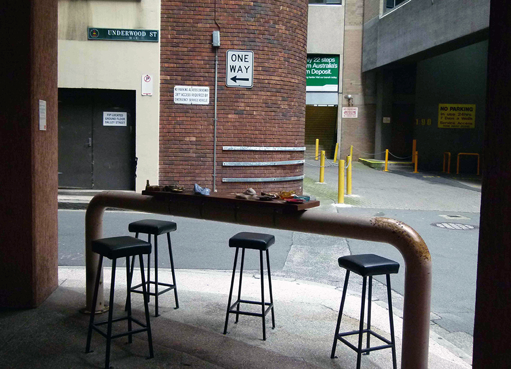 Mikala Dwyer, Milk and the Town that was Mad, 2010, Laneways Project, Sydney City Council, Sydney