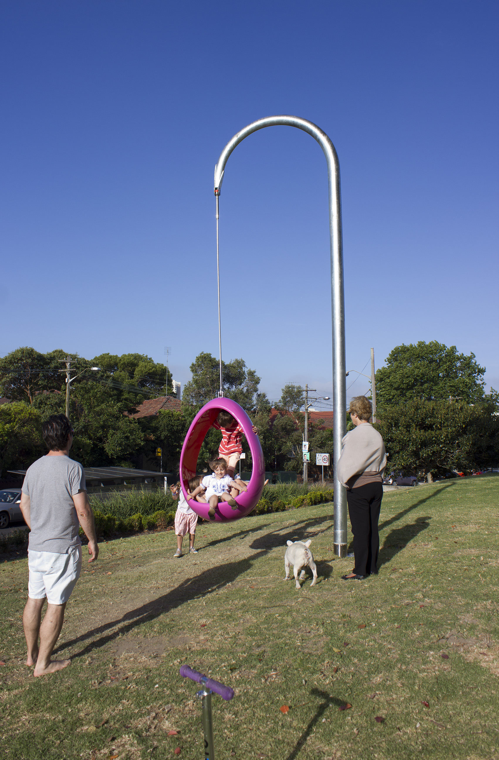 Mikala Dwyer, Egg Swing, 2012, Royal Hospital for Women Park, Paddington (Commissioned by Woollahra Council), Sydney