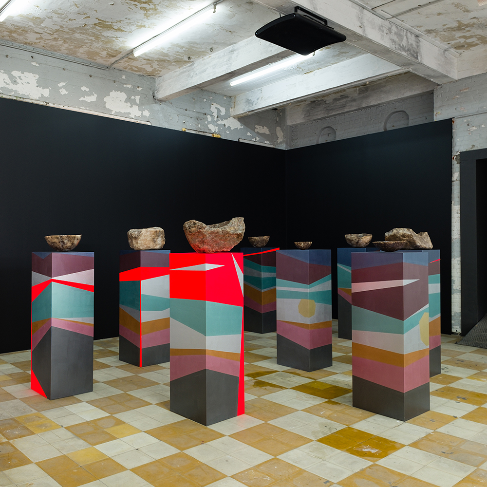 Mikala Dwyer in Riddle of the Burial Grounds, 2016, curated by Tessa Giblan for Extra City Kunsthal, Antwerp, Belgium