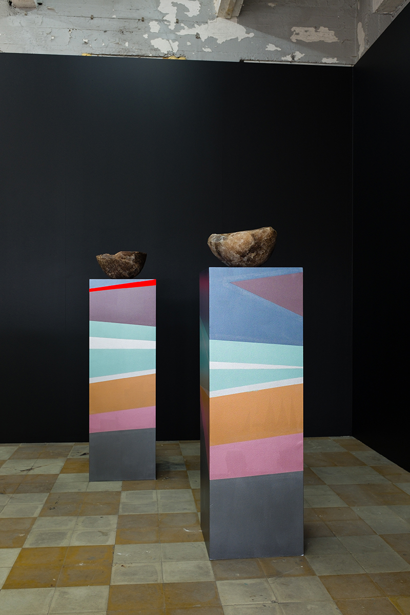 Mikala Dwyer and Ruth E. Lyons in Riddle of the Burial Grounds, 2016, curated by Tessa Giblan for Extra City Kunsthal, Antwerp, Belgium