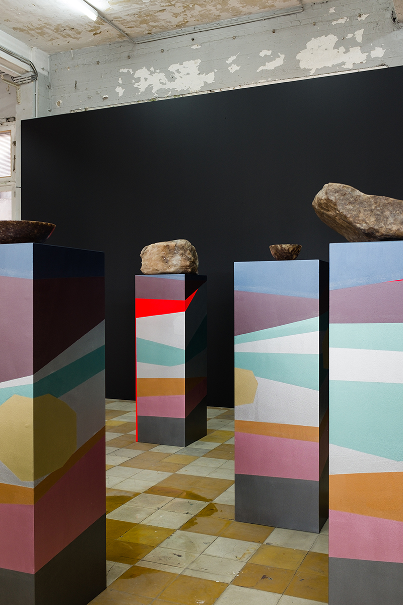 Mikala Dwyer and Ruth E. Lyons in Riddle of the Burial Grounds, 2016, curated by Tessa Giblan for Extra City Kunsthal, Antwerp, Belgium