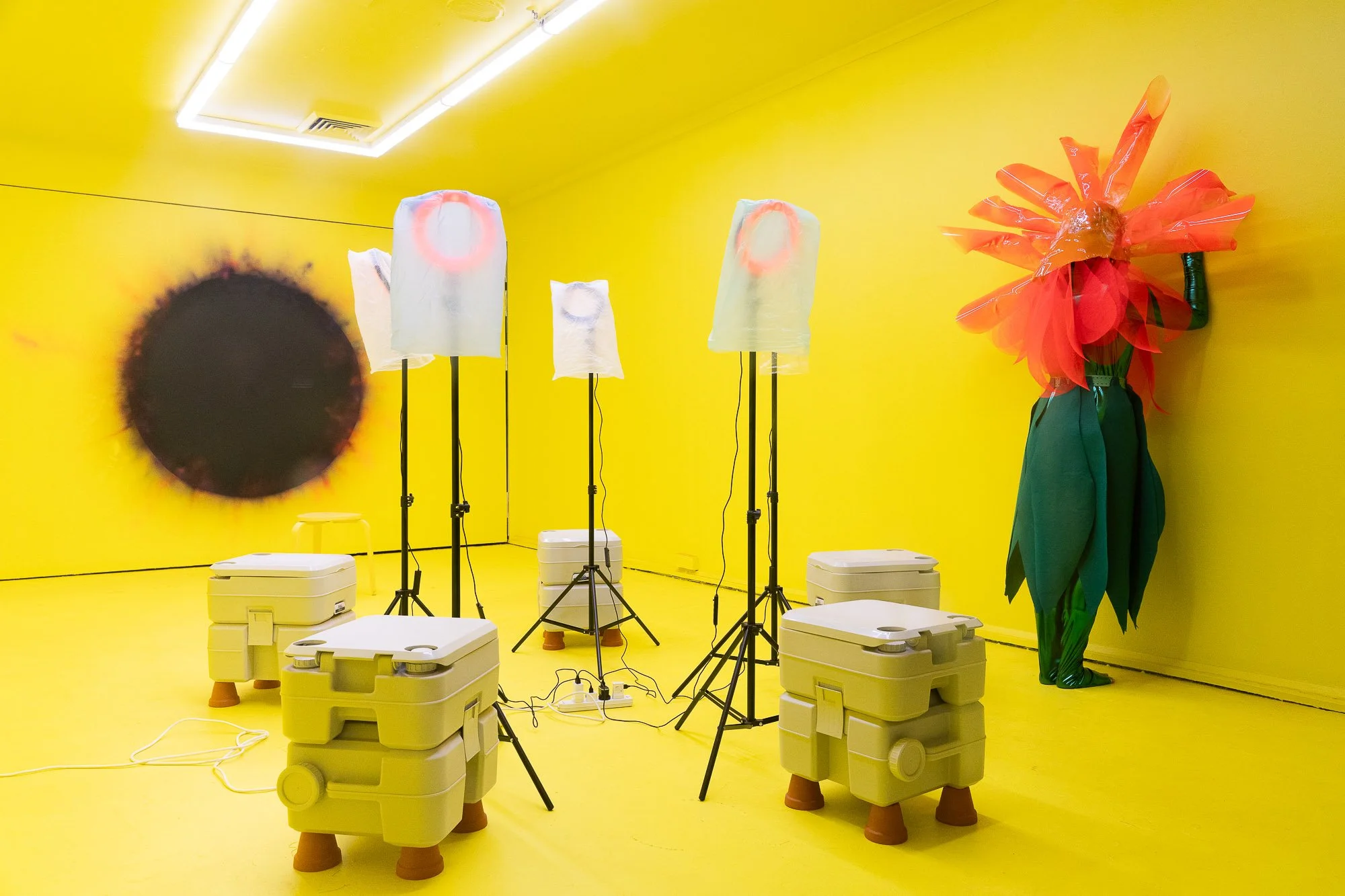 Mikala Dwyer, Shit Flowers (installation view) | Performed by Olive Corben Dwyer | Photo: David Suyasa
