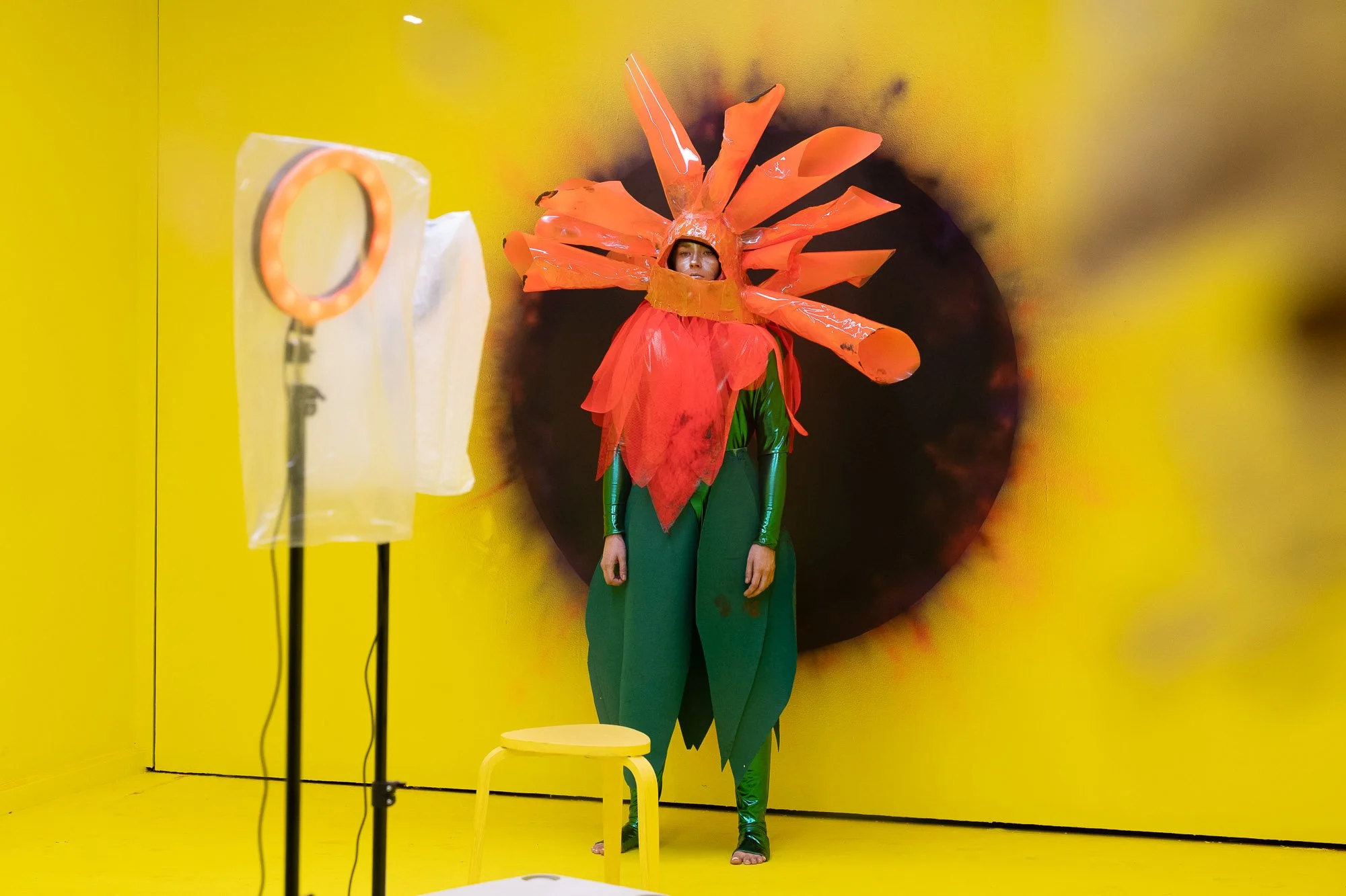 Mikala Dwyer, Shit Flowers (installation view) | Performed by Olive Corben Dwyer | Photo: David Suyasa