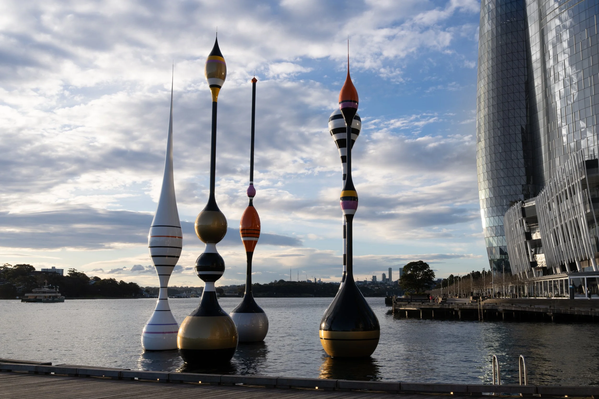 Mikala Dwyer, Monuments for Fishes, carbon fibre, fibreglass and steel, variable dimensions