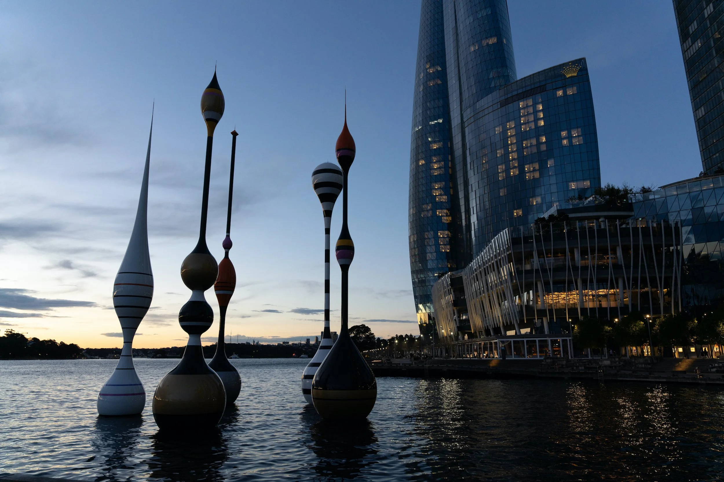 Mikala Dwyer, Monuments for Fishes, carbon fibre, fibreglass and steel, variable dimensions